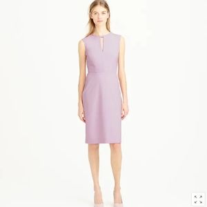 JCREW ITALIAN WOOL KEYHOLE SHEATH DRESS LAVENDER